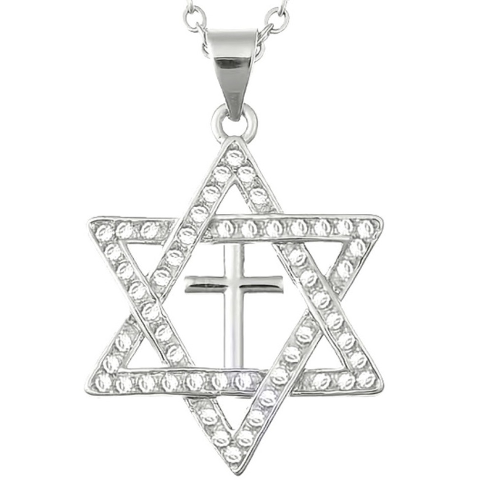 Cubic Zirconia Star Of David Necklace